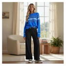 J.crew Women Xl Blue Fair Isle Sweater Alpaca Wool Snowflake Apres Ski Nordic. Fixed Price $59.49.
