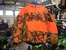 Team Arctic Cat Camo Snowmobile Racing Jacket Size C16 Youth Orange. Fixed Price $100.00.