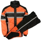 Milwaukee Men's Orange Black Grey Motorcycle Rain Suit Water Resistant - Samd. Fixed Price $129.99.