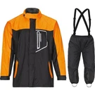 Tourmaster Defender 2-PIECE Rain Suit, Black/orange All Sizes. Fixed Price $119.99.
