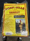 3 Piece P.v.c. Heavy Duty Yellow Rain Suit Size 2XL Pants Hood Jacket Comfi-wear. Fixed Price $15.99.