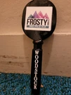 11" Woodstock Brewing Frosty. Goggles Red Pale Beer Tap Handle. Fixed Price $15.00.