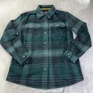 Ski-doo Women's Size Small Flannel Overshirt Green Plaid. Fixed Price $18.38.