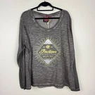 Indian Motorcycle Lace Shirt Womes Large Long Sleeve Diamond Graphic Gray Biker. Fixed Price $18.00.