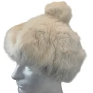 Vintage Rabbit Fur Hat Pom Beanie Cap Cream White Winter Ski Glam Y2K Luxe Fuzzy. Fixed Price $59.99.