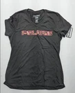 Polaris Women's V-neck Shirt Pink/camo Block Letters Size Med 286083603. Fixed Price $24.99.