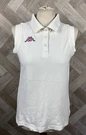 Ladies Kappa White Sleeveless Button Up Collar Comfortable Polo Shirt Vest Sz. Fixed Price $11.50.