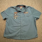 Can-am Racing Brp Mens 3XL Blue Short Sleeve Patch Work Shirt Rotax Fox Xps. Fixed Price $14.39.