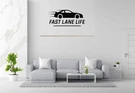 Fast Lane Life - Racing Sports Wall Decal Vinyl Sticker Removable. Fixed Price $42.95.