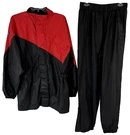 Firstgear Intersport Motorcycle 2-PIECE Rain Suit Jacket Pants Mens Black Red. Fixed Price $41.99.