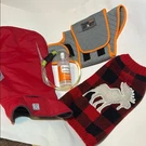 Small Dog Lot: Rc Pets Rain Jacket, Thundershirt Sport Xs, Moose Sweater, Light. Fixed Price $39.00.
