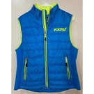 Fxr Women's Block Heater Vest Blue Neon Yellow Quilted Puffer Size 8. Fixed Price $39.99.