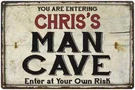 Chris's Man Cave Sign Rustic Garage Decor Gift Metal 112180035099. Fixed Price $71.95.