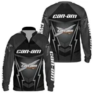 Custom Name Men's Can-am Team Black Polyester Long Sleeve Zip Jersey Shirt. Fixed Price $33.99.