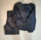 Full Academy Sport Rain Suit Large Navy Blue Waterproof 2 Piece Set Zip Button. Fixed Price $19.99.