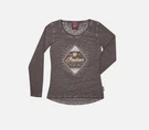 Qty Indian Motorcycle Women's Long Sleeve Diamond Tee Gray Small 286628002. Fixed Price $24.99.