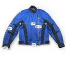 Mens Medium Motorcycle Jacket Padded Armor Blue Black. Fixed Price $63.69.