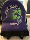 1990'S Arctic Cat Oversized 28" Canvas Snowmobile Duffle Gear Bag With Wheels. Fixed Price $130.00.