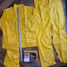 Nos Uniroyal Rain Suit Adult M Yellow Zippered Top Snap Pants & Hood Pre-barcode. Fixed Price $20.35.
