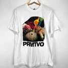 Prmtvo T-shirt Men Large White Graphic Print Can Feel Colors Short Sleeve Cotton. Fixed Price $15.83.