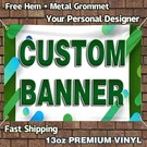 Custom Personalized Banner-premium 13OZ Heavy Duty Semi-gloss Vinyls. Fixed Price $329.99.
