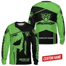 *sale* Custom Name Arctic Cat Logo Green Long Sleeve Shirt All Size S-5XL. Fixed Price $30.99.