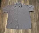 Woodys Retro Lounge Men Button Front Shirt Sx Xl Short Sleeve Gray Check Rayon. Fixed Price $7.00.