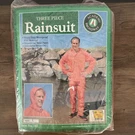 Academy Broadway 3 Piece Heavy Duty Rain Suit Size Large Nip Vintage Fluorescent. Fixed Price $8.99.