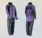 Xelement Women's Xs Black And Purple 2-PIECE Motorcycle Rain Suit Jacket Pants. Fixed Price $69.99.