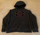 Polaris Women's Icon Hoodie Sweatshirt Gray Pink Size Large Rare Colors Sweater. Fixed Price $12.99.