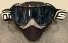 Scott Hustle Nose Cover Snowmobile Goggles Black Frame Amplifier Blue Lens Vguc. Fixed Price $29.99.