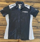 Yamaha Racing Pit Crew Work Shirt Fitted Women Size Small. Fixed Price $15.00.