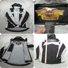 Harley Davidson Jacket Women 2S Black Hood Fullzip Water Resistant Rain Moto Vtg. Fixed Price $36.65.