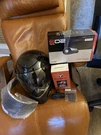 Polaris Carbon Slingshot Helmet Bundle Visors Sena Bluetooth Phone Mount Parts. Fixed Price $390.00.