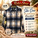 Women's Nwt Ski-doo Lifestyle Flannel Overshirt Button Up & Pockets Size 2XL. Fixed Price $16.64.