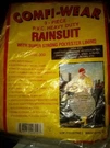 Comfi-wear 3-PIECE Pvc Heavy Duty Rain Suit. Fixed Price $24.00.