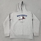Peanuts Snoopy Hoodie Mens Large Ski Winterbreak Graphic Pullover Pockets. Fixed Price $22.37.