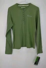 Vtg Arcticwear By Cat Henley Shirt Women's Size 8 Long Sleeve Green Nos. Fixed Price $34.95.