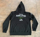 Team Arctic Cat Mens Large Hoodie Sweatshirt Gray Neon Green Snowmobile Racing. Fixed Price $34.99.