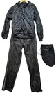 Frogg Togg Unisex Full Zip Button Hooded Jacket Pants Rainsuit Size M Black. Fixed Price $21.99.