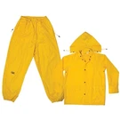 Clc R102X Rain Suit, Xl, 170T Polyester, Yellow, Detachable Collar. Fixed Price $38.55.