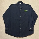 Vtg Arctic Cat Shirt Large Blue Button Up Long Sleeve Snowmobile Embroidered 90S. Fixed Price $24.88.