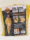 New Western Safety 2 Piece Yellow Pvc Rain Suit Jacket & Pants W/ Hood. Fixed Price $17.99.
