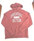 American Eagle Ski Team Hoodie Rust Plum Red Pullover Casual Mens Size Unisex. Fixed Price $22.99.